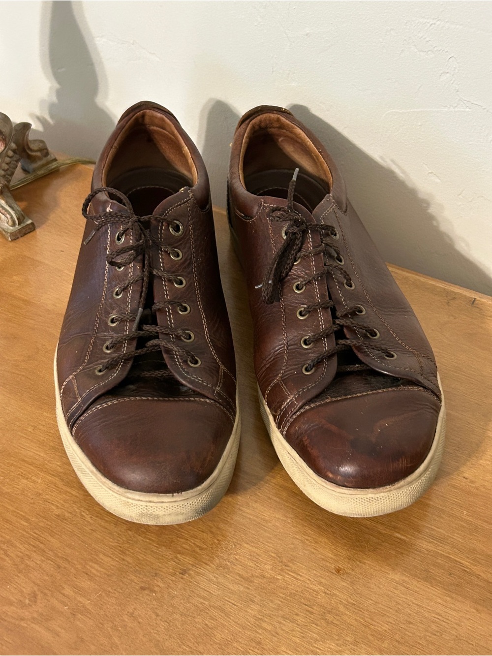 Trask Brown Leather Casual Sneakers